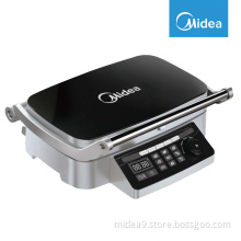 Midea Electric Contact Grill, Indoor Grill, Removable Nonstick Dishwasher Safe Plates, smart grill